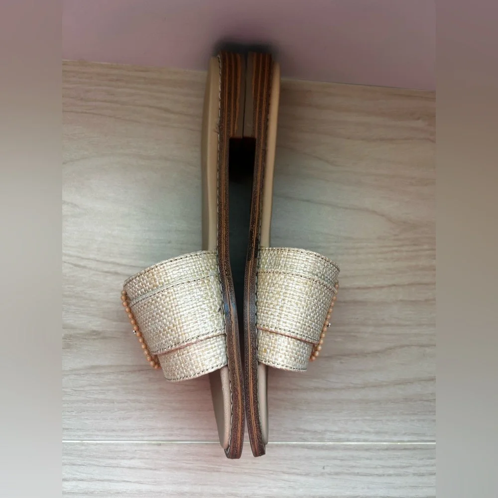 Joie Women's Freya Buckle Tan Slide Sandals - Picture 4 of 5